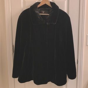 Gallery Faux Fur Car coat EUC